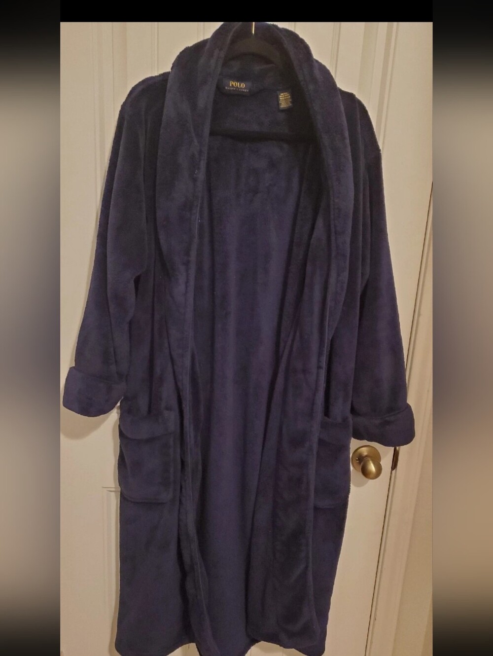 Polo by Ralph Lauren Navy Plush Hooded Coat